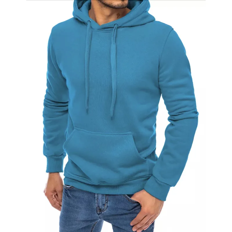 Pánska mikina s kapucňou modrá Dstreet BX5108 M