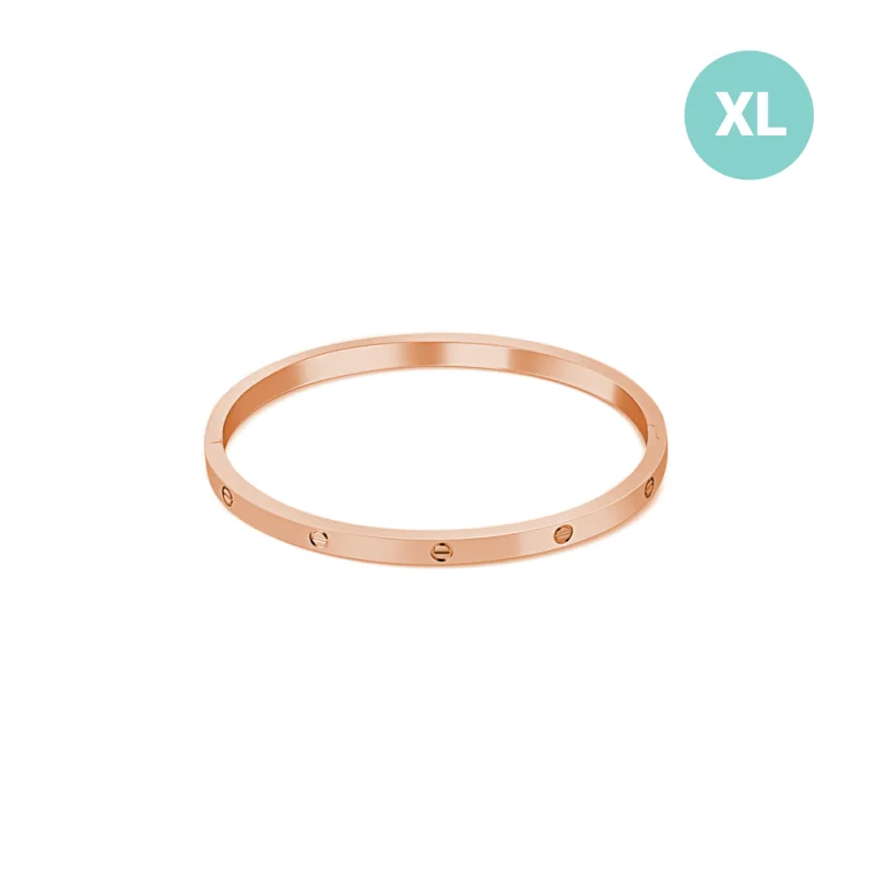 JVD Dámský rose gold ocelový náramek se zirkony SSSB0053XI8ROXL