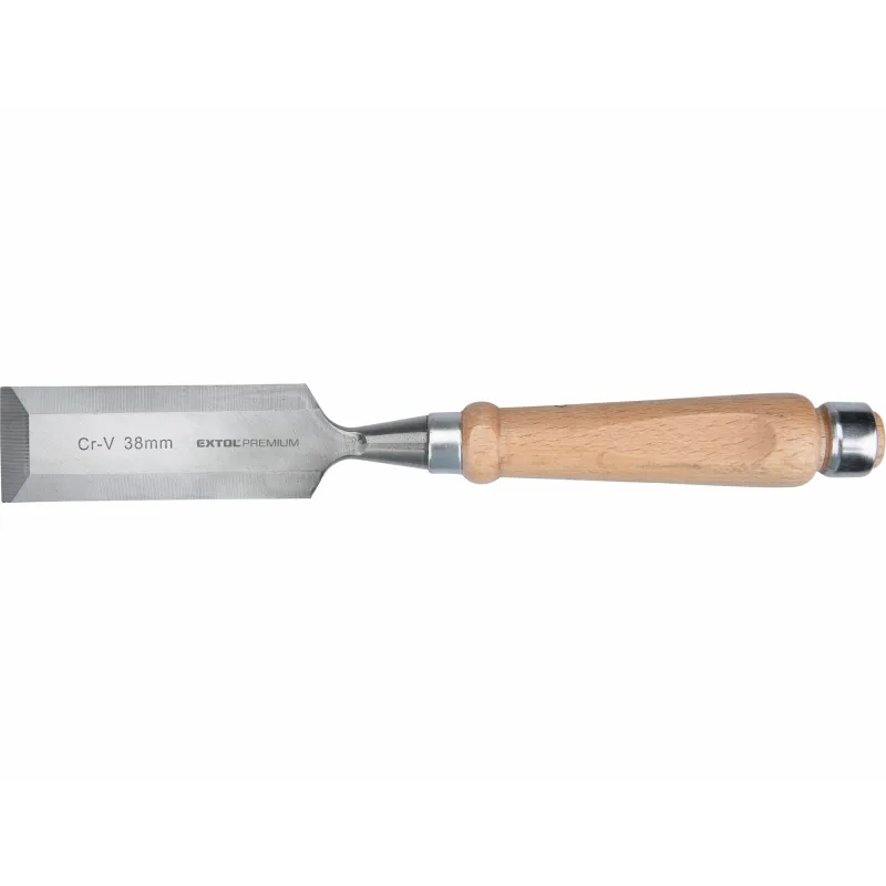 Dláto s drevenou rukoväťou, 38mm, dĺžka 290mm, CrV, EXTOL PREMIUM