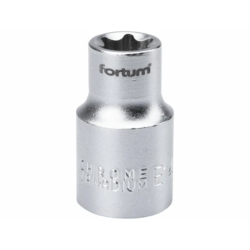 Kľúč nástrčný TORX, E14, 1/2”, FORTUM