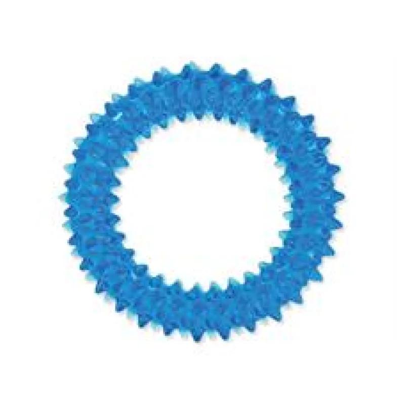 Hračka DOG FANTASY kroužek vroubkovaný Oranžový 7 cm