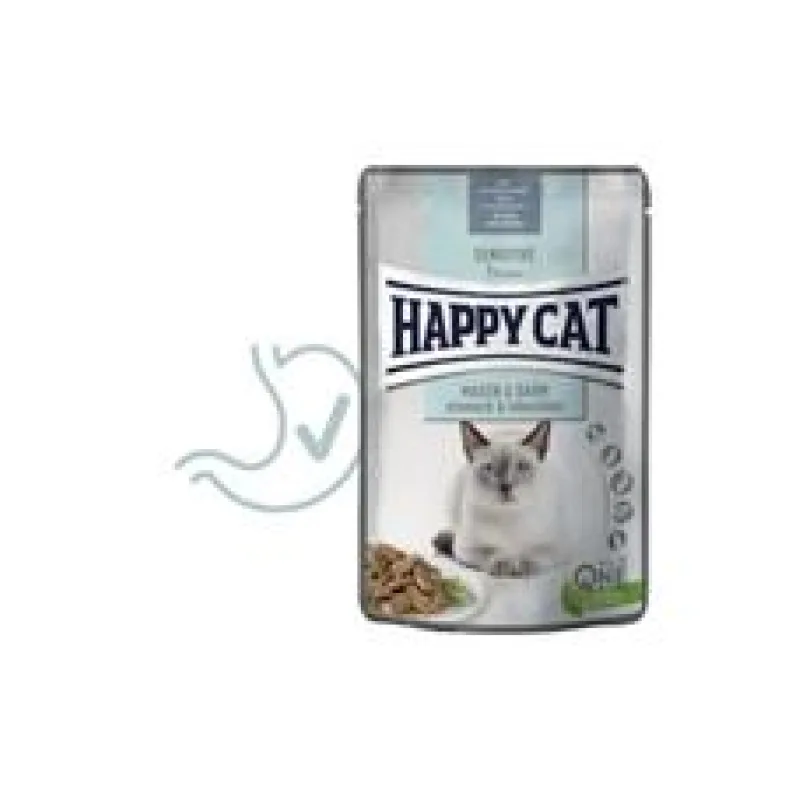 Happy Cat MEAT IN SAUCE Sensitive Magen & Darm / Žaludek & střeva 85 g