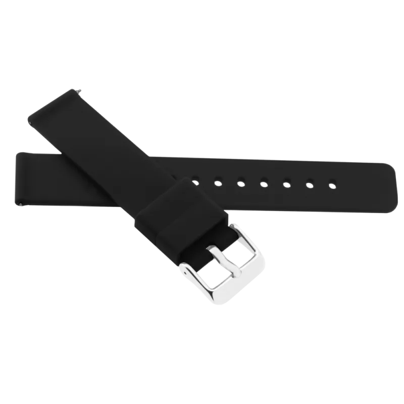 JVD Unisex černý gumový řemínek na hodinky R42501/22