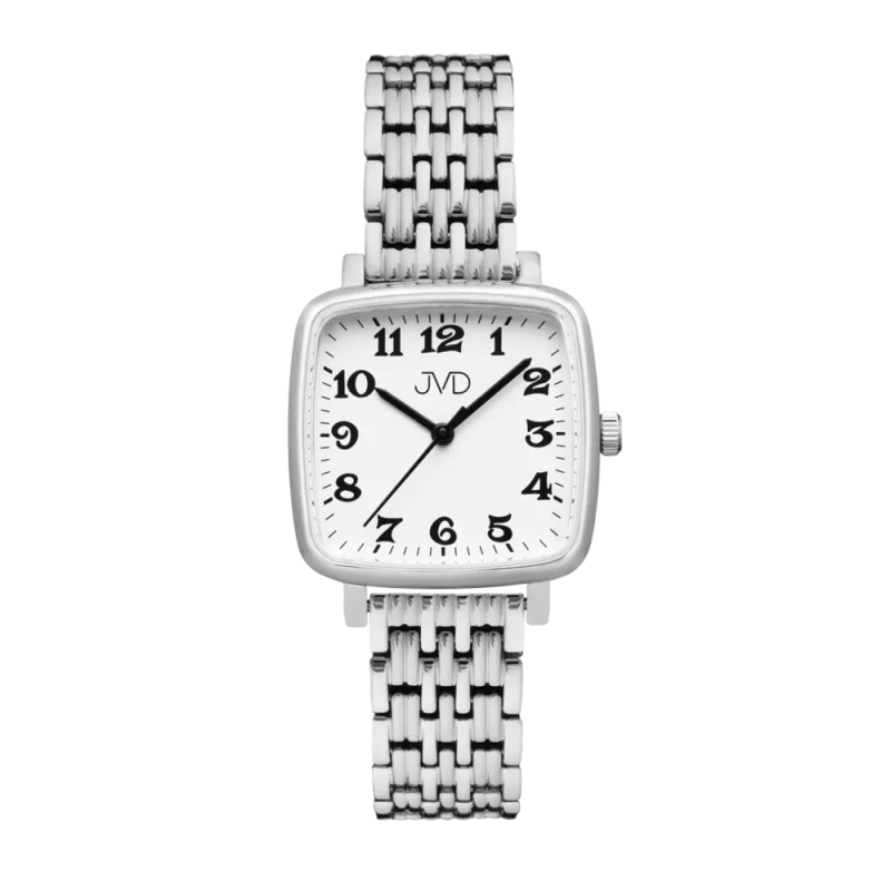 JVD Dámské náramkové ocelové stříbrné hranaté hodinky JVD J4196.1