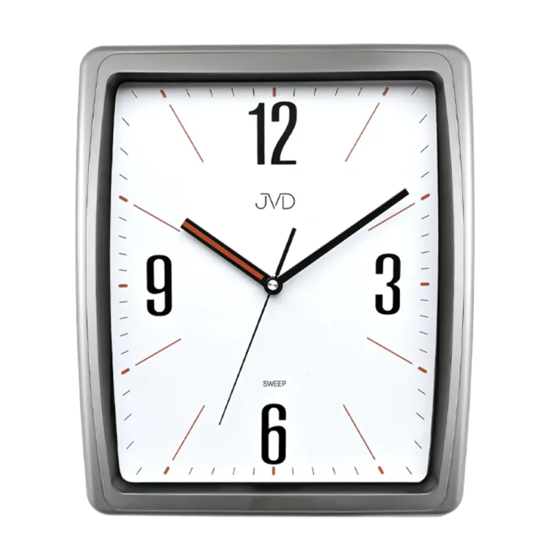 JVD Nástěnné tiché netikající šedé hodiny JVD HX2496.1