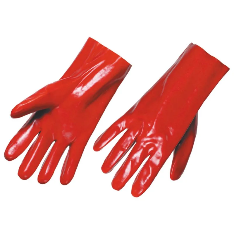 Rukavice bavlna, máčané v PVC, 10, celomáčané