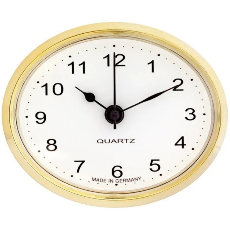 MPM Vestavné hodiny 80x65 mm - zlaté, arabské číslice 550/4130-02 E22.4777.006903