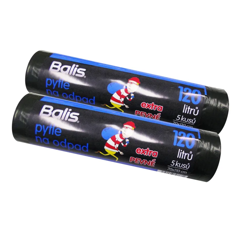 Vrecia na odpad 120 litrov LDPE 5ks extra pevné