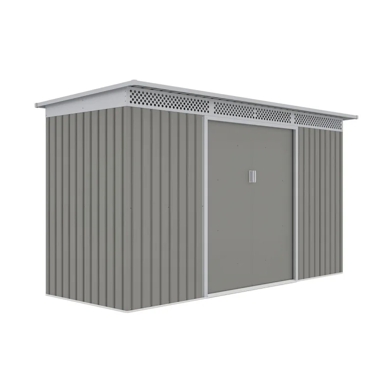 Záhradný domček G21 GRAH 483 - 340 x 142 cm, metalický šedý