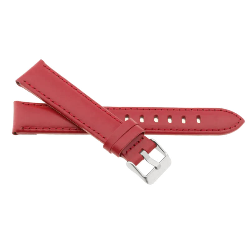 JVD Dámský červený kožený řemínek na hodinky R23907/20