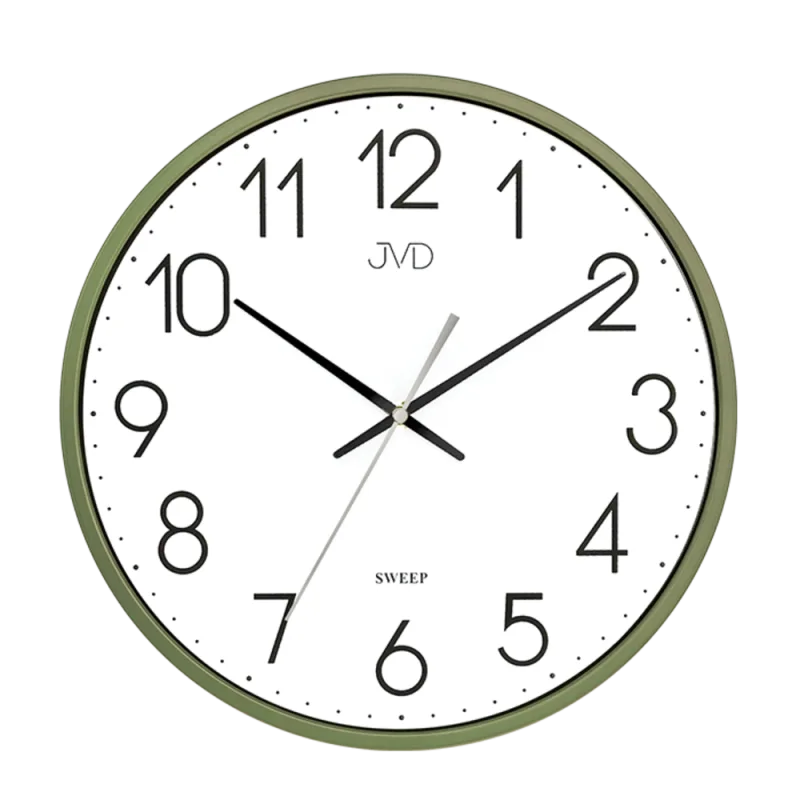 JVD Zelené tiché netikající hodiny JVD HX8016.3