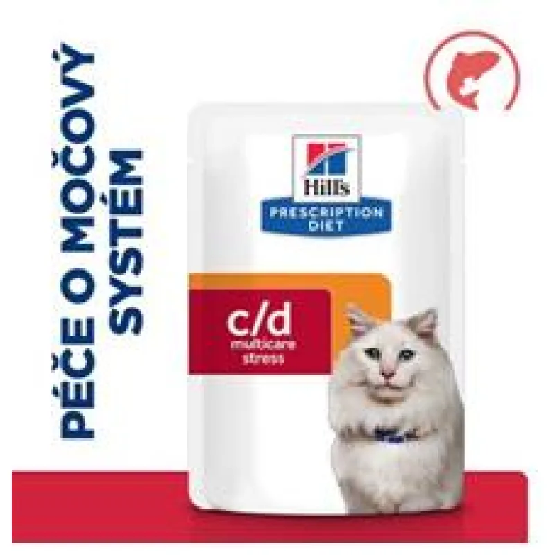 Hill’s Fel. PD C/D Urinary Stress Salmon Kapsa 12x85g