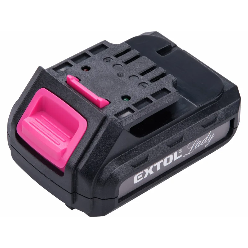 Akumulátor 12V/1,3Ah, Li-ion, ružový, pre akumulátorovú vŕtačku 402401, EXTOL CRAFT