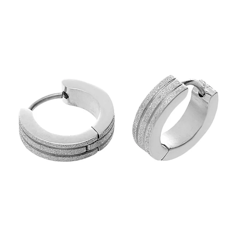 MPM Dámské ocelové nerezové náušnice 70309 - stříbrné barvy