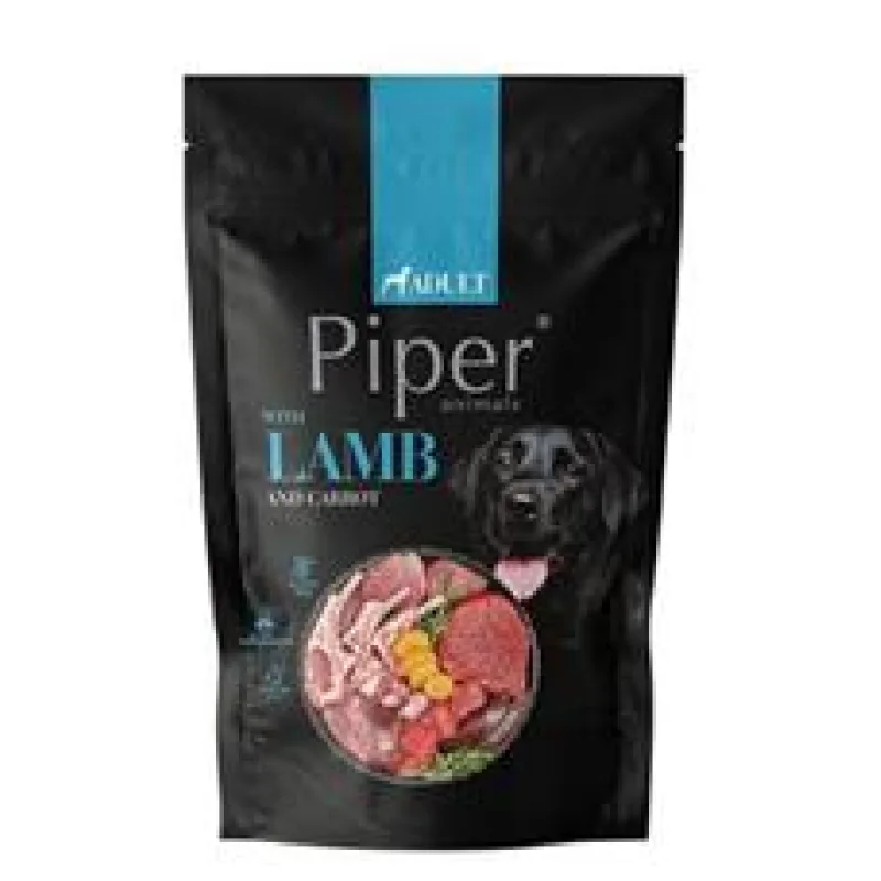 NEW PIPER s jehněčím a mrkví, kapsička pro psy 500g