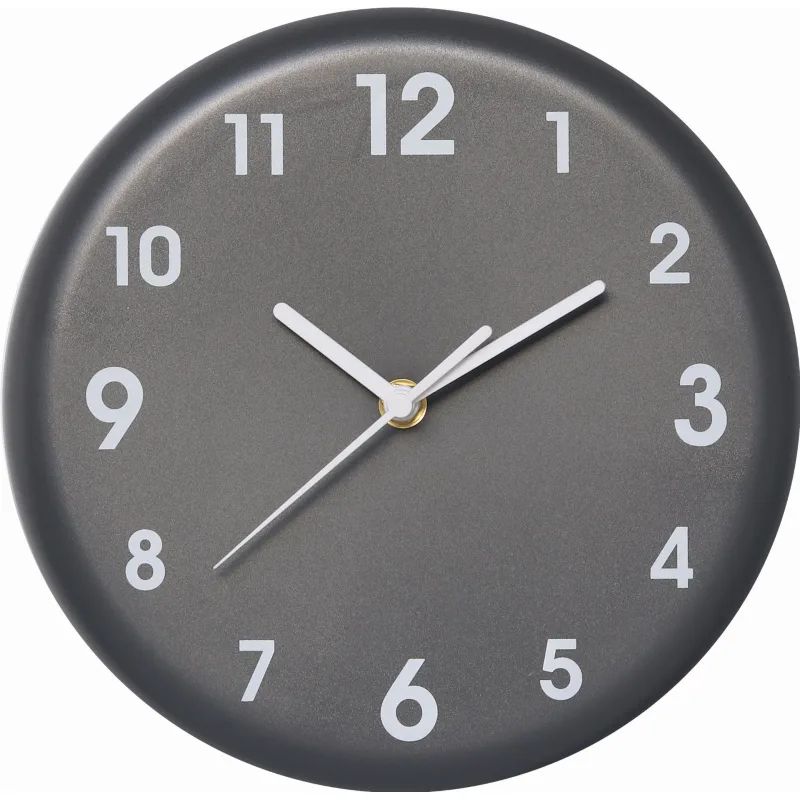 MPM Šedé kulaté hodiny E01.3691