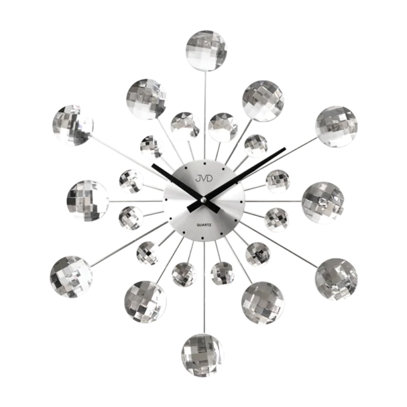 JVD Designové paprskovité skleněné-kovové hodiny JVD HT464.1