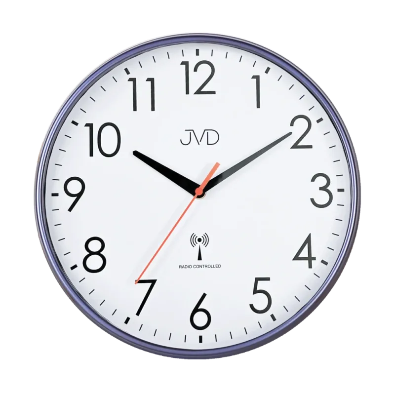 JVD Nástěnné rádiem řízené hodiny s plynulým chodem JVD RH502.2