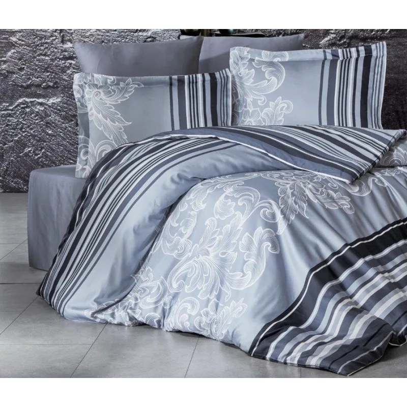 Brotex Obliečky Satén Sonet Grey 220x240/2x70x90 cm