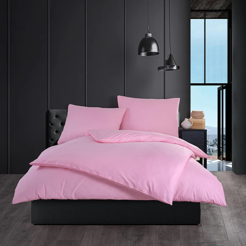 Bavlnené obliečky Color Ružové 140x200/70x90 cm