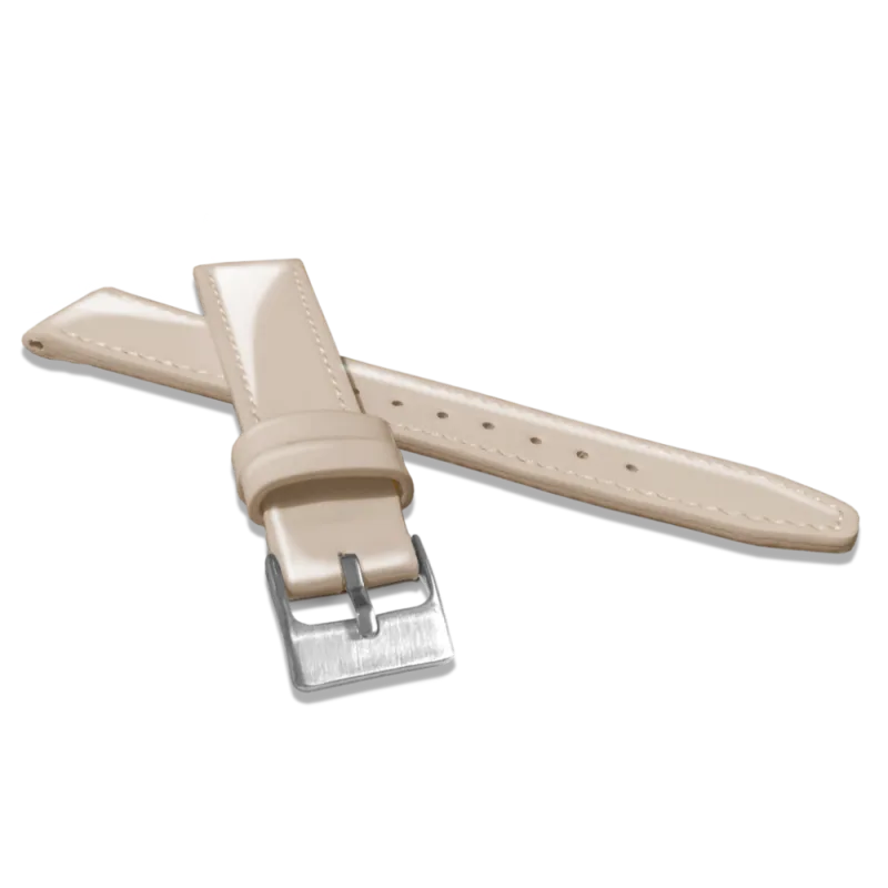 MINET Béžový kožený řemínek s vysokým leskem GLAMOUR - 14