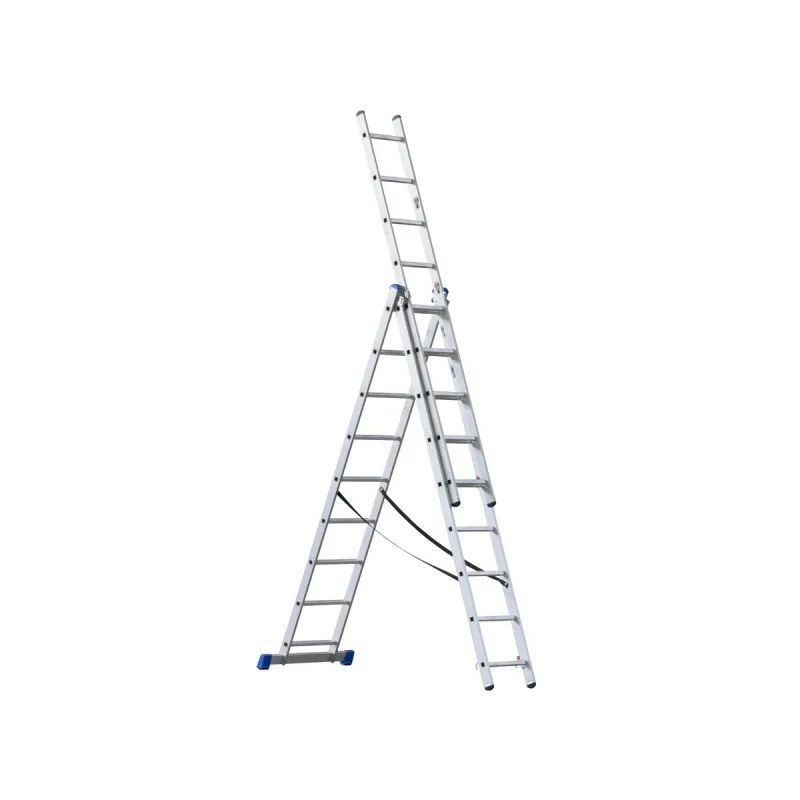Trojdielny hliníkový rebrík 5,9m, 3x9 priečok