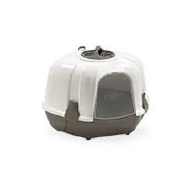 WC kočka Mega Corner 52x59,5x44,5cm hnědá/bílá 1 ks