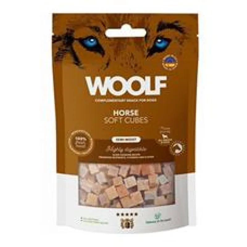WOOLF pochoutka Soft Cubes Horse 100g