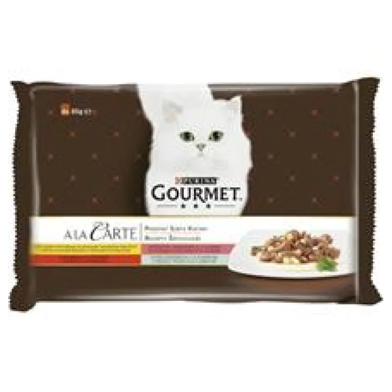 Gourmet A la Carte cat kaps.- Multip.maso,ryba,zelenina 4 x 85 g 4 x 85 g