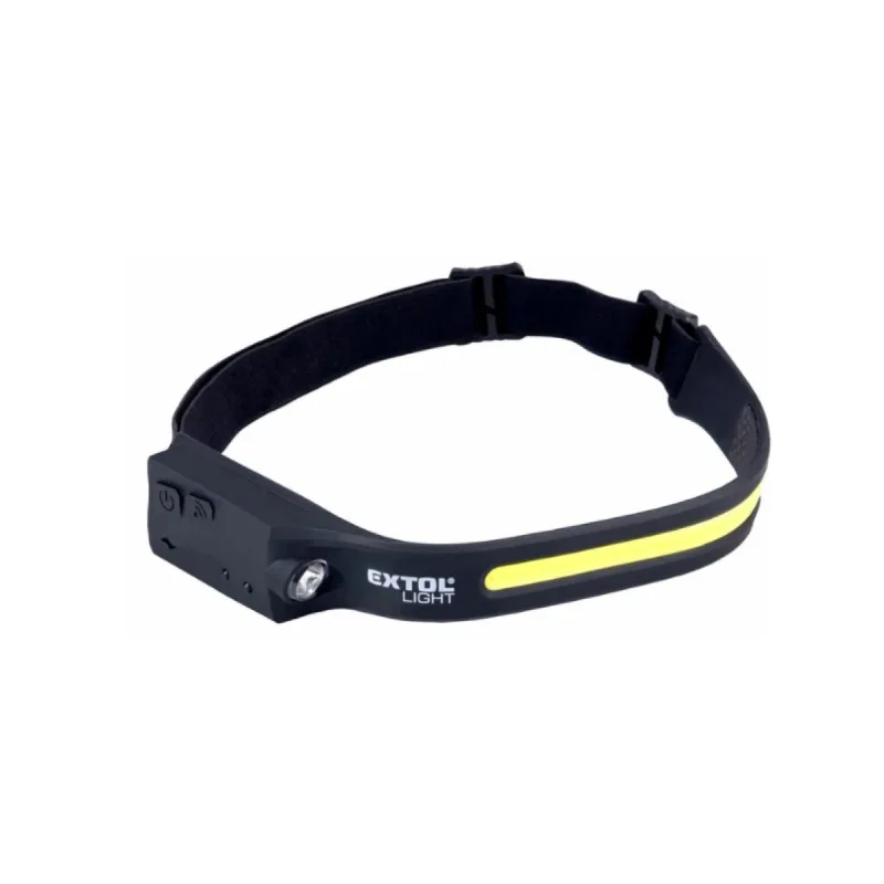Lampa čelová nabíjateľná 350lm, COB + XPE LED, 1,2Ah Li-pol, EXTOL LIGHT