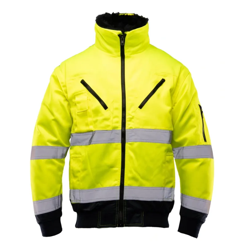 Polstar BOMBER 3V1 HI-VIS reflexná zimná bunda Yellow/Blue