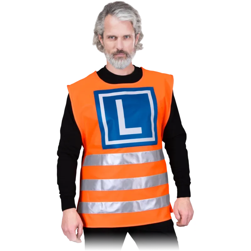 Lubmar KOS ROAD L výstražná vesta s označením L oranžová UNI