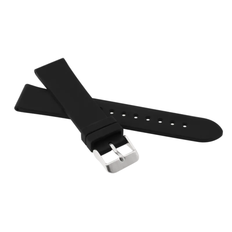 JVD Pánský černý silikonový řemínek na hodinky RP 117/18