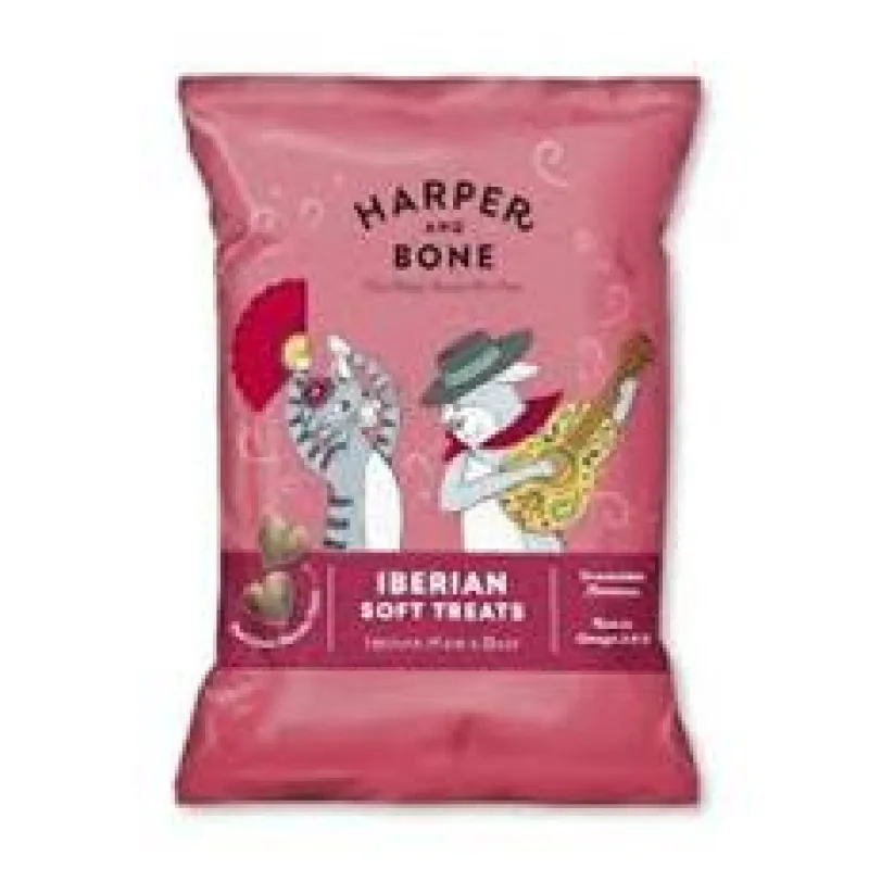 Harper and Bone Cat & Dog iberské měkké pamlsky hovězí 90g