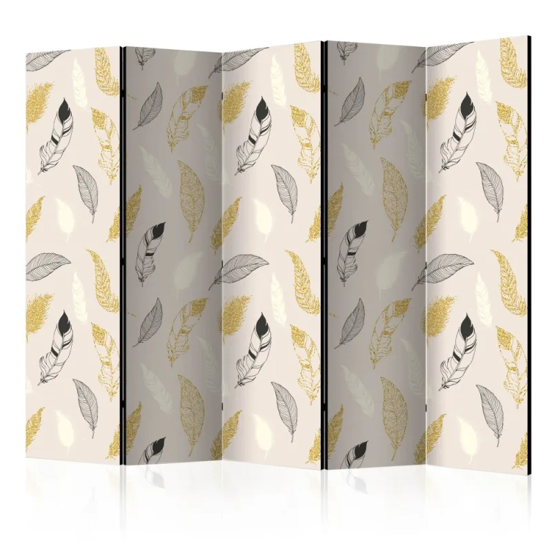 Artgeist Paraván - Golden Feathers [Room Dividers]