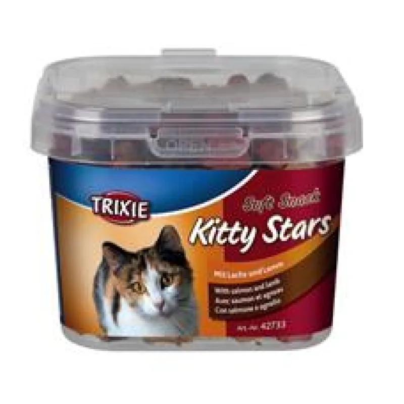Soft Snack Kitty Stars - hvězdičky losos, jehněčí 140g