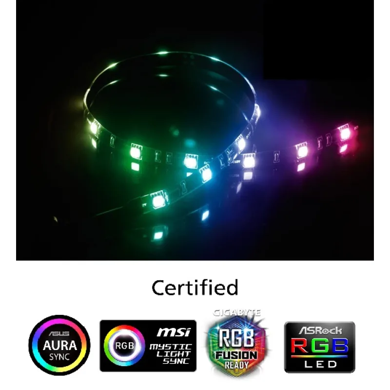 AKASA - LED páska-magnetická - multicolor Vegas MB AK-LD05-50RB