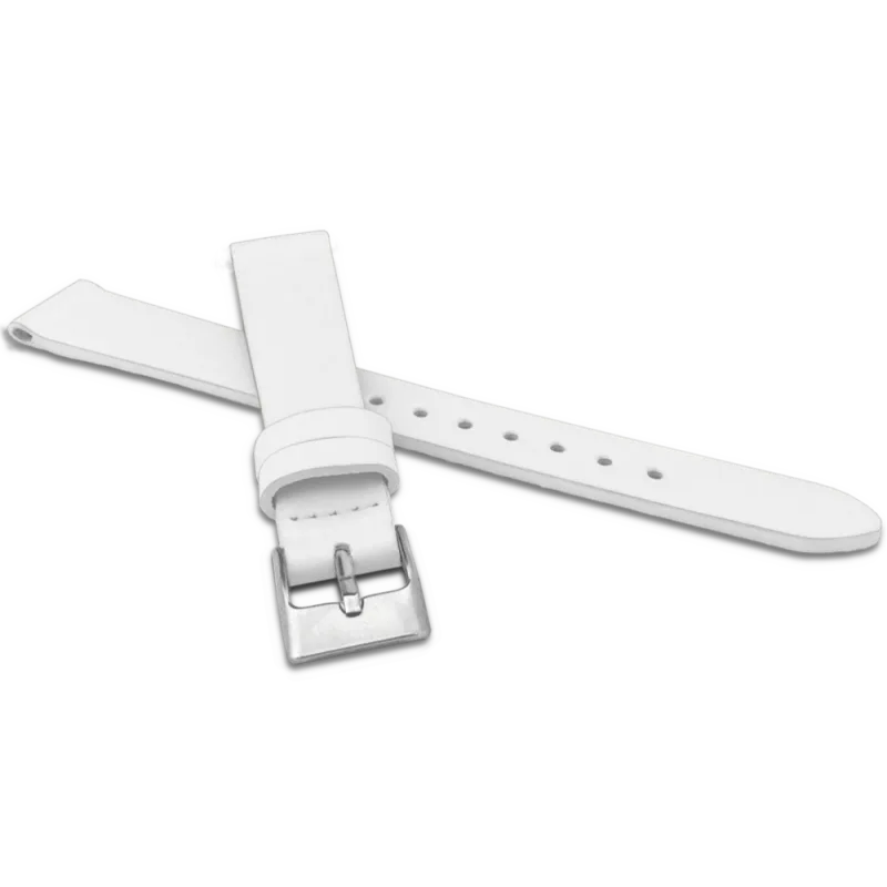 MINET Bílý řemínek z luxusní kůže Top Grain - 16 MSSUW16