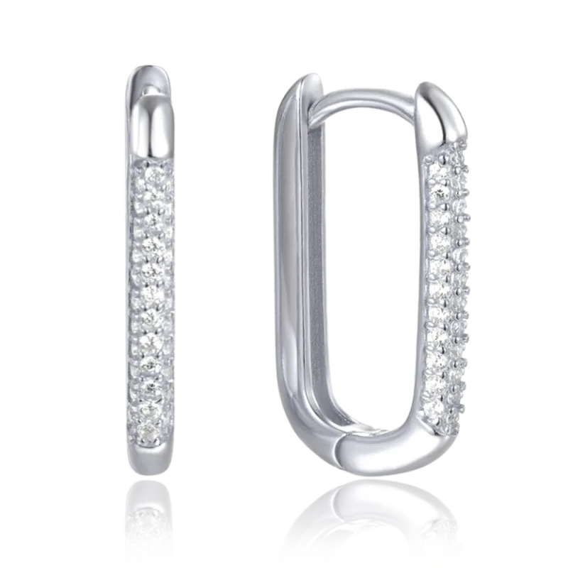 MINET Stříbrné náušnice se zirkony v italském stylu JMAS0177SE04