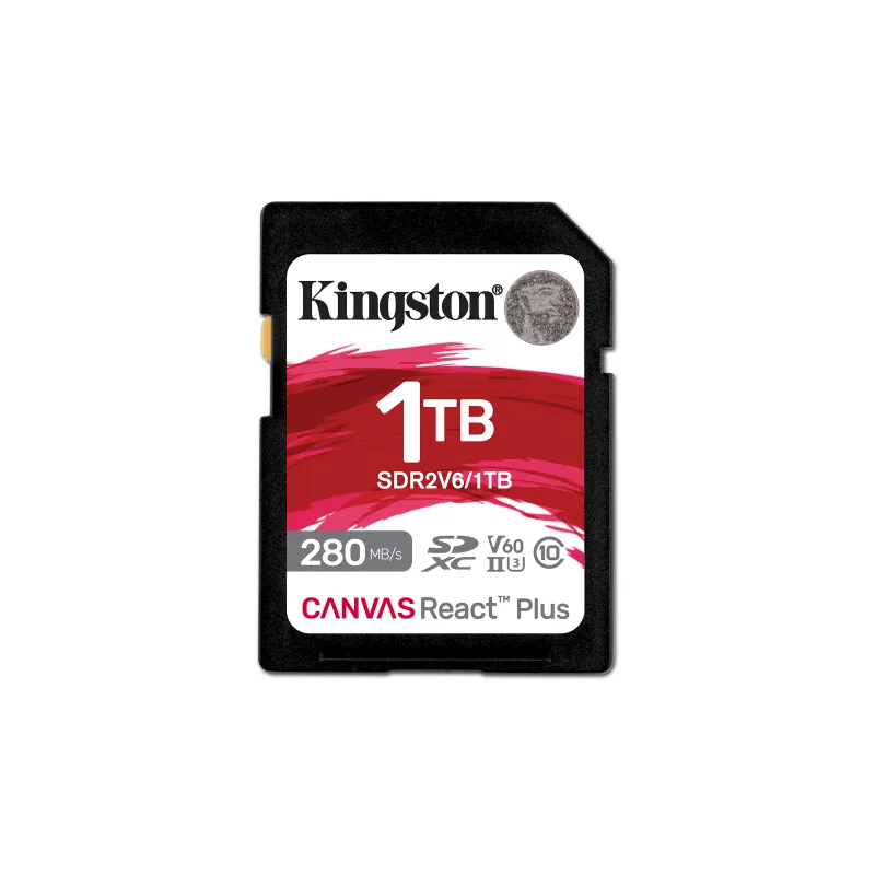 Kingston Canvas React Plus/ SDHC/ 1TB/ UHS-II U3 / Class 10 SDR2V6/1TB