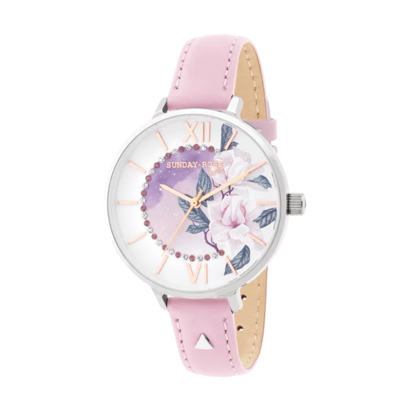 SUNDAY ROSE Dámské luxusní designové hodinky SUNDAY ROSE Day Dream Leather SUN-E10