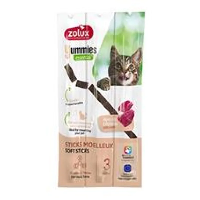 Pochoutka kočka YUMMIES jehněčí s rýží Zolux 3 ks