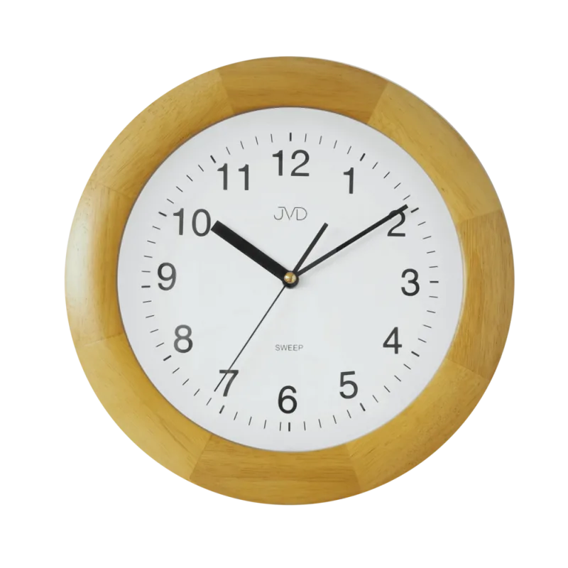 Dřevěné netickající tiché nástěnné hodiny JVD NS7017.2