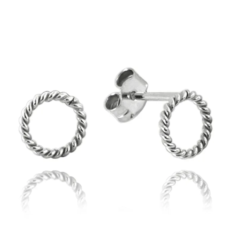 MINET Stříbrné náušnice na puzetku JMAS0224SE00 SKLAD