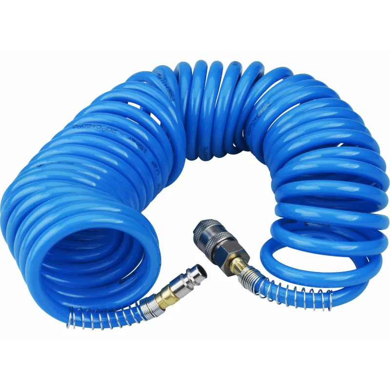 Hadica vzduchová špirálová, 1/4", vn.pr. 6mm, 8m, polyuretánová, EXTOL PREMIUM