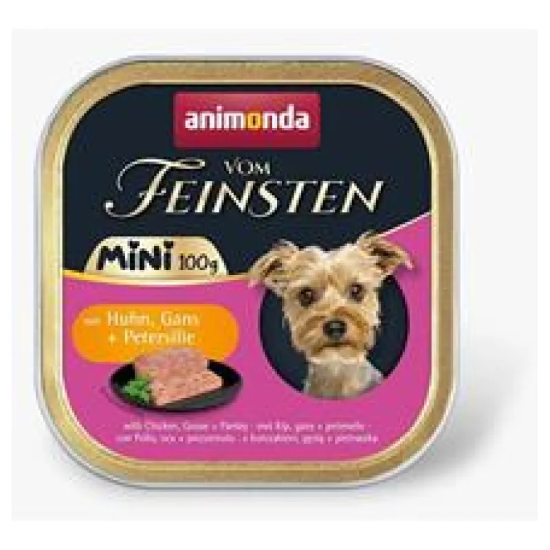 ANIMONDA paštika Vom Feinsten MINI - kuře, husa, petržel pro psy 100g