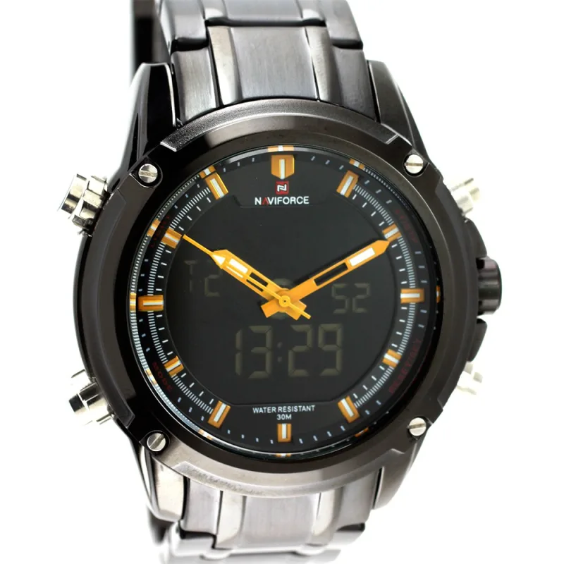 MPM Moderní pánské hodinky s digitálním časem a datem na číselníku W01X.10862.F