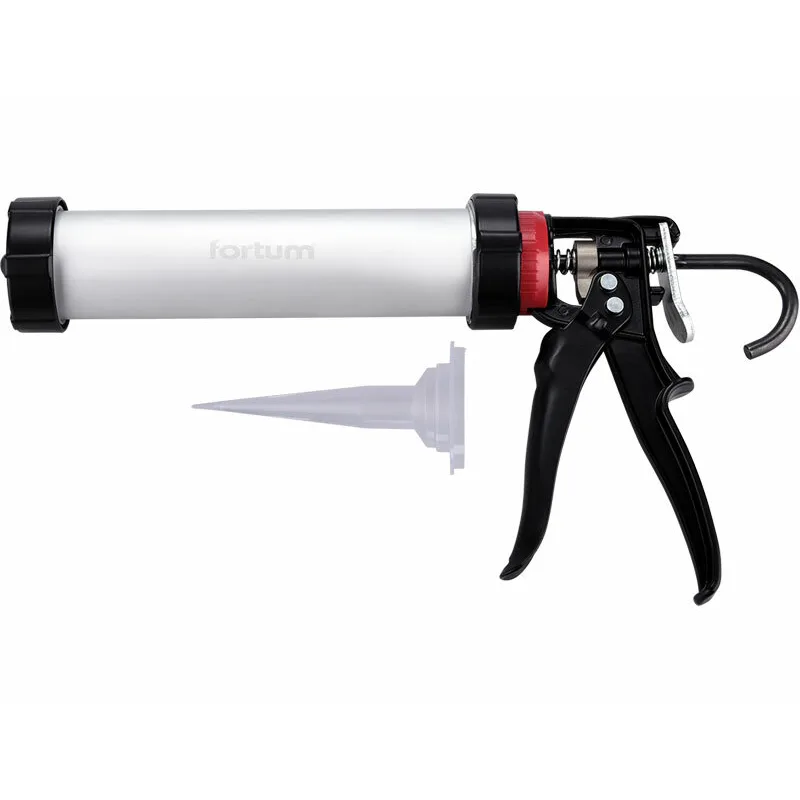 Pištoľ na tmel zatvorená hliníková, 229mm, max. objem kartuše 310ml, FORTUM