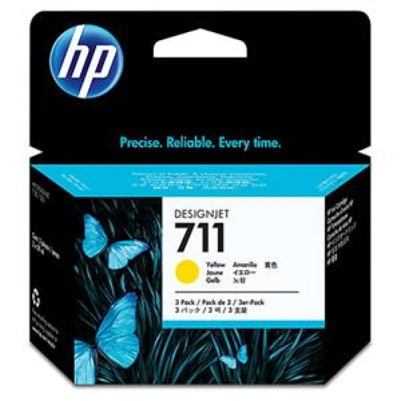 HP no 711 - žltá ink. kazeta - 3 pack, CZ136A CZ136A