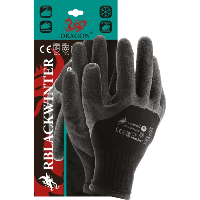 Reis RBLACKWINTER vysoko odolné rukavice 8-11